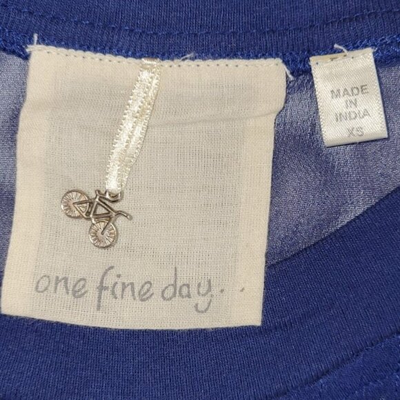 Anthropologie “ONE FINE DAY” Sheer Blue Blouse Round Neck Long Sleeve Size XS - Picture 11 of 14